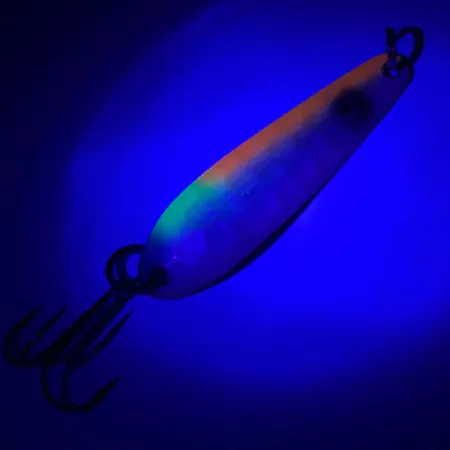 Vintage Stinger Jr Streak, Rainbow Pearl / Copper fishing spoon #4373