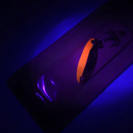 Acme Kastmaster, 1/8oz Nickel/orange UV glows fishing spoon #17561