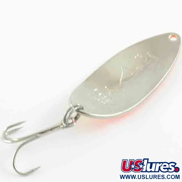 Vintage Seneca Little Cleo (Hula Girl), 1/2oz Yellow / Orange / Nickel fishing spoon #4390