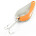 Vintage  Acme K.O. Wobbler, 1/2oz Nickel / Orange fishing spoon #4393