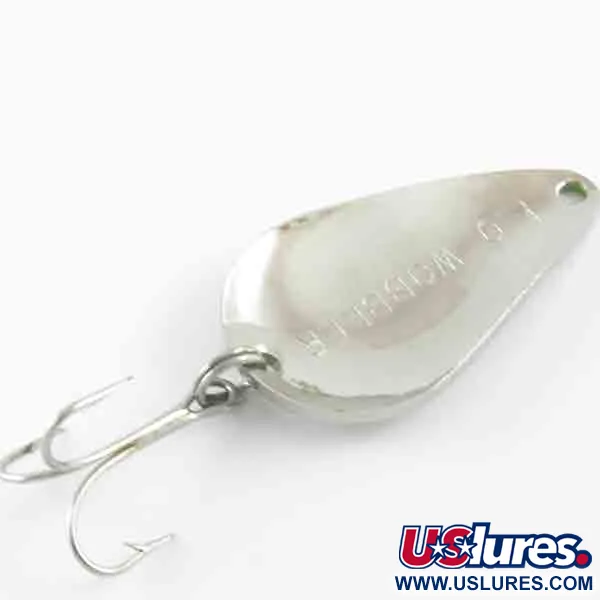 Vintage Acme K.O. Wobbler, 1/2oz Nickel / Green fishing spoon #4396