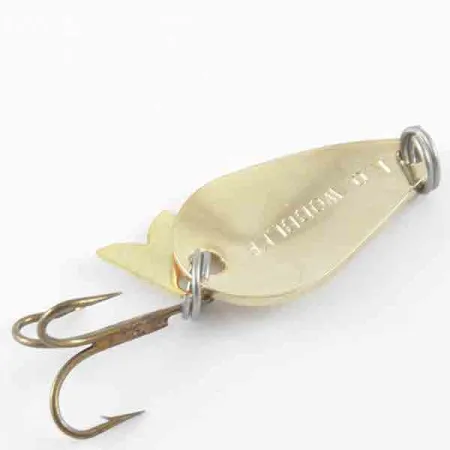 Vintage Acme K.O. Wobbler, 1/8oz Gold / Orange fishing spoon #4397