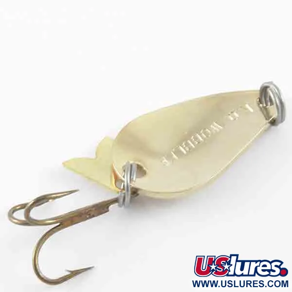 Vintage  Acme K.O. Wobbler, 1/8oz Gold / Orange fishing spoon #4397