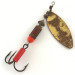 Vintage   Mepps Aglia Long 2, 1/4oz Red / Brass spinning lure #4420