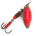 Vintage   Mepps Aglia Long 2, 1/4oz Red / Brass spinning lure #4420