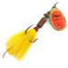 Vintage   Mepps Aglia 3 dressed (bucktail), 1/4oz Brass / Fluorescent Orange spinning lure #4422