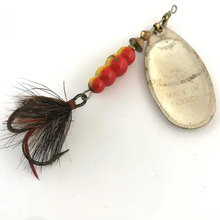 Vintage Mepps Aglia 5 Dressed, 1/2oz Silver spinning lure #4424
