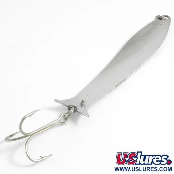 Vintage Williams Mooselook wobbler, 1/4oz Nickel fishing spoon #4432