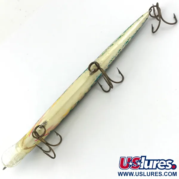 Vintage Rapala Original Floater, 1/4oz Red / Golden / Green fishing lure #4453