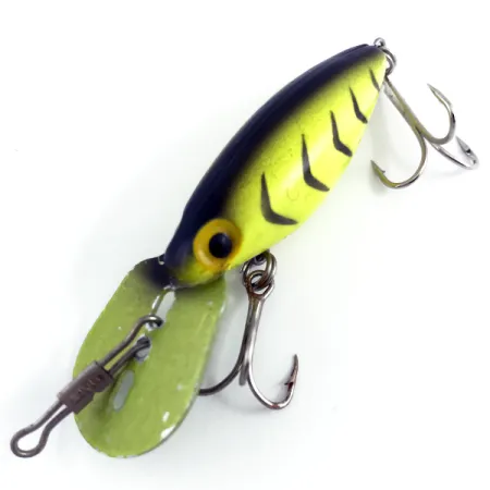 Vintage Storm Hot'N Tot Thin Fin, 1/4oz Yellow Tiger fishing lure #4455