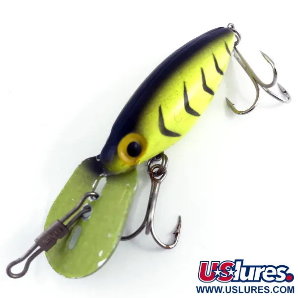 Vintage Storm Hot'N Tot Thin Fin, 1/4oz Yellow Tiger fishing lure #4455