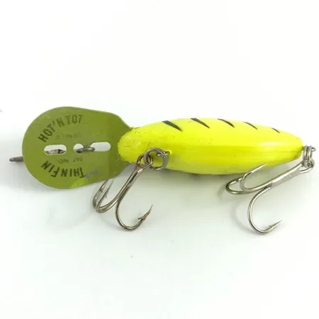 Vintage Storm Hot'N Tot Thin Fin, 1/4oz Yellow Tiger fishing lure #4455