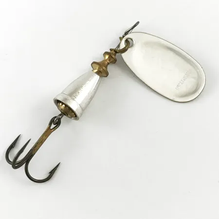 Vintage Blue Fox Super Vibrax 2, 3/16oz Silver spinning lure #4460