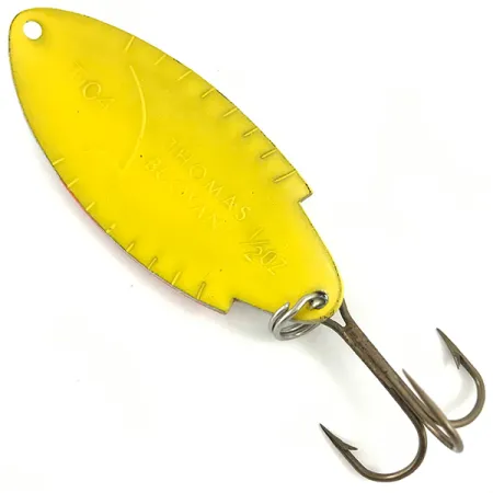 Vintage Thomas Buoyant, 1/2oz Trout / Yellow fishing spoon #4463