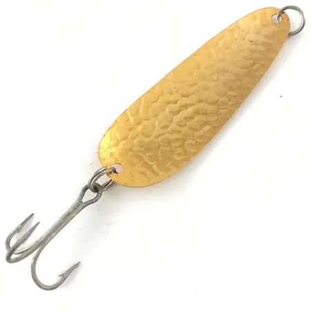 Vintage Acme Looter, 1/8oz Hammered Gold UV Stripe fishing spoon #4476