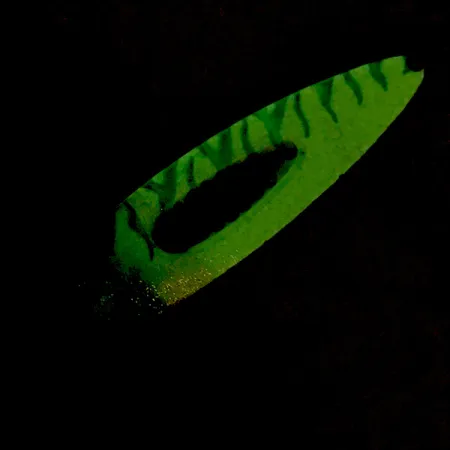 Vintage Blue Fox Bue Fox Trixee UV Glow, 2/5oz Fluorescent UV, Glow in Dark fishing spoon #4477