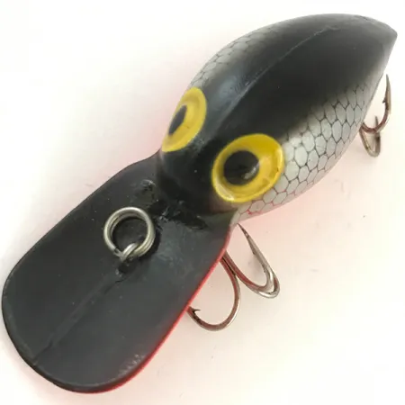 Vintage Storm Wiggle Wart, 2/5oz Black / Red / Gray fishing lure #4486