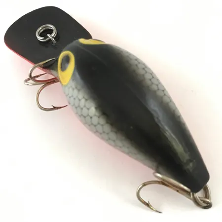 Vintage Storm Wiggle Wart, 2/5oz Black / Red / Gray fishing lure #4486