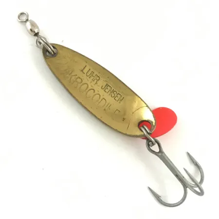 Vintage Luhr Jensen Krocodile, 1/3oz Golden Trout fishing spoon #4490