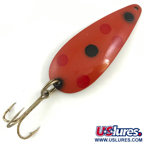 Vintage  American Sportsman Pro Spoon, 3/8oz Red / Black / Nickel fishing spoon #4493
