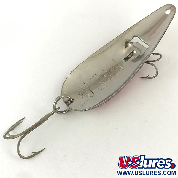 Vintage  American Sportsman NU Spoon, 2/5oz Red / White / Nickel fishing spoon #4495