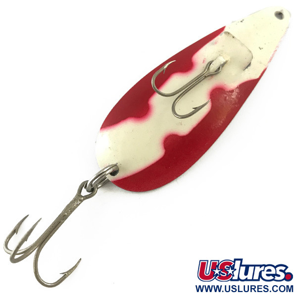 Vintage  American Sportsman NU Spoon, 2/5oz Red / White / Nickel fishing spoon #4495