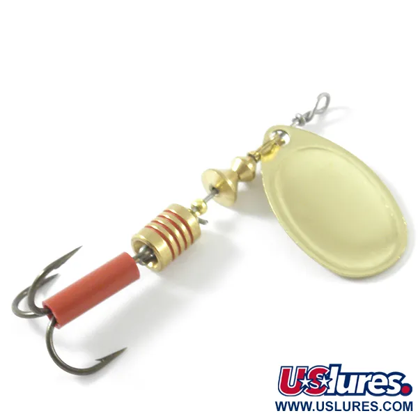 Vintage   Mepps Aglia 2, 3/16oz Gold spinning lure #4512