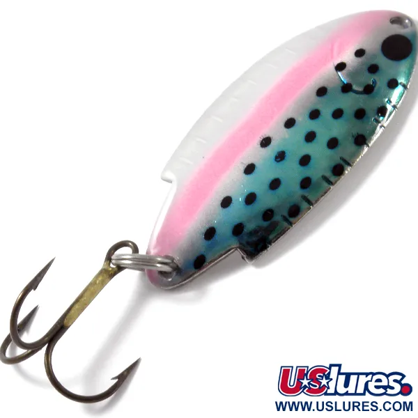 Vintage   Thomas Buoyant, 1/4oz Light Blue Trout / Nickel fishing spoon #4515