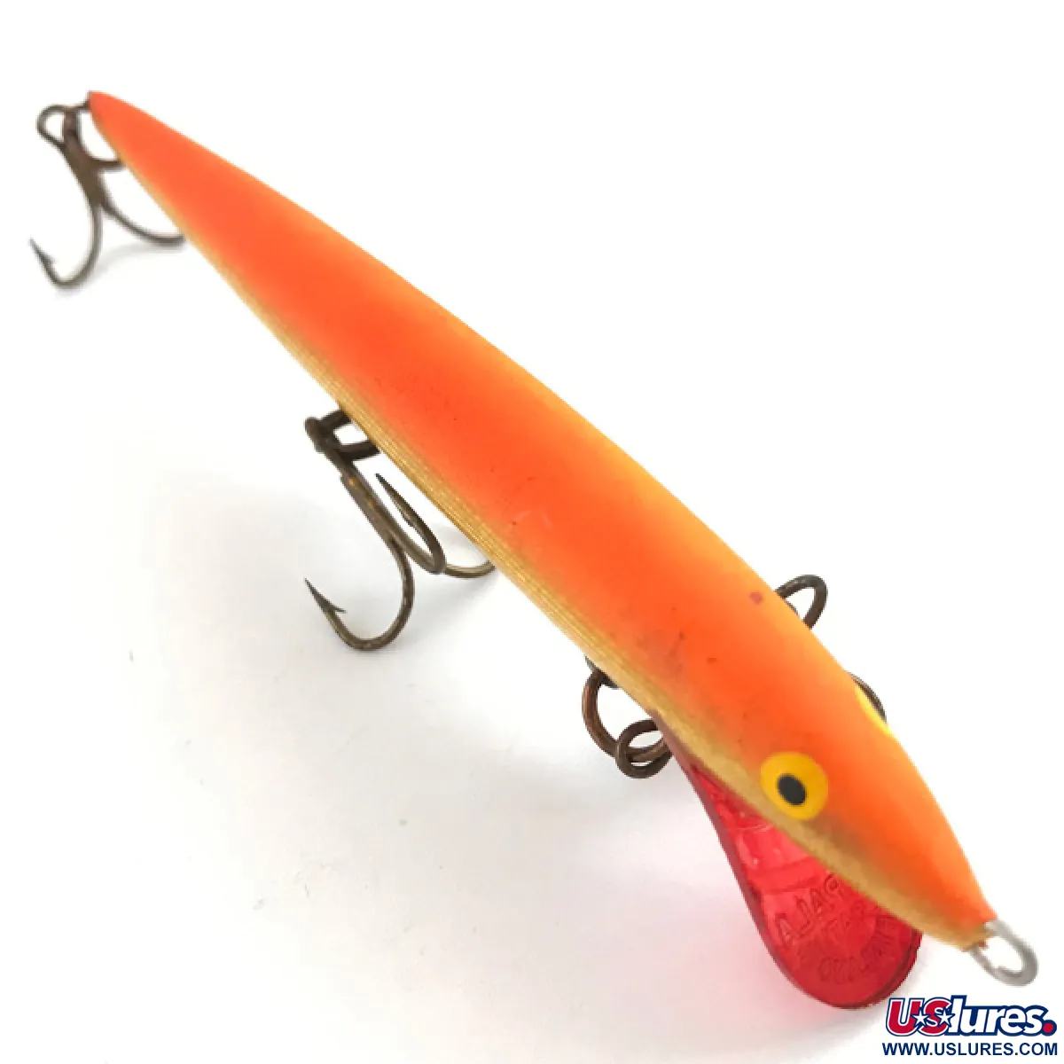 0ld orange fishing lure Vintage Rapala Original Floater, 3/16oz Orange fishing lure #4519