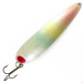 Vintage   Lucky Strike Canoe Wobbler, 1 2/3oz White Pearl / Nickel / Red fishing spoon #4526
