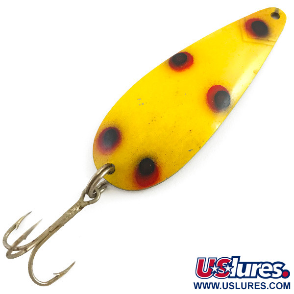 Vintage  American Sportsman Pro Spoon, 3/8oz Yellow / Nickel fishing spoon #4529