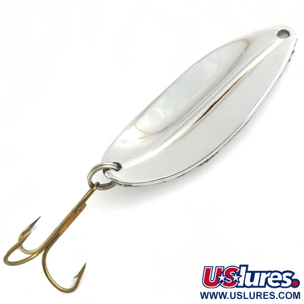Vintage   Main liner , 2/5oz Nickel / Green fishing spoon #4534