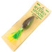 Vintage  Hydro Lures Weedless Hydro Spoon, 1/2oz Green / Brown fishing lure #4560