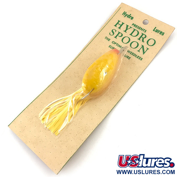  Hydro Lures Weedless Hydro Spoon, 1/2oz Yellow fishing spoon #4559