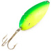 Vintage   Acme Little Cleo UV, 3/4oz Yellow / Green / Nickel fishing spoon #4561