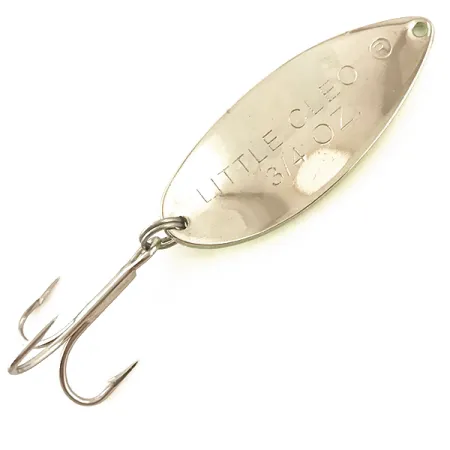 Vintage Acme Little Cleo UV, 3/4oz Yellow / Red / Nickel fishing spoon #4562