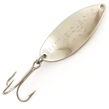 Vintage Acme Little Cleo, 3/4oz White Pearl / Red / Blue / Yellow / Nickel fishing spoon #4563