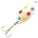Vintage   Acme Little Cleo, 3/4oz White Pearl / Red / Blue / Yellow / Nickel fishing spoon #4563