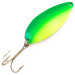 Vintage   Acme Little Cleo UV, 3/4oz Yellow / Green / Nickel fishing spoon #4564