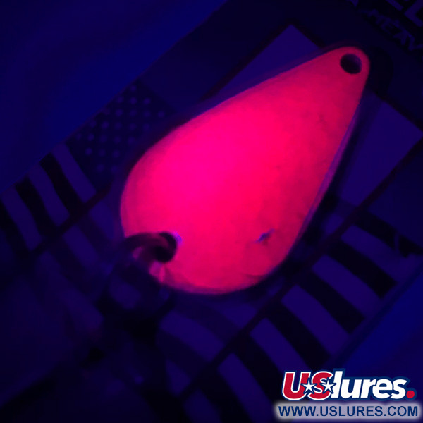  Rainbow Plastics Steelhead UV, 1/2oz Fluorescent Pink UV Glow in UV light, Fluorescent fishing spoon #4568