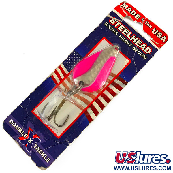 Rainbow Plastics Steelhead UV, 1/2oz Hammered Nickel / Fluorescent Pink fishing spoon #4592