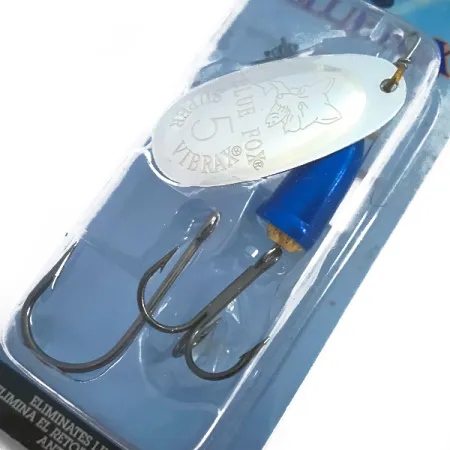 Blue Fox Super Vibrax 5, 1/2oz Silver / Blue spinning lure #4591