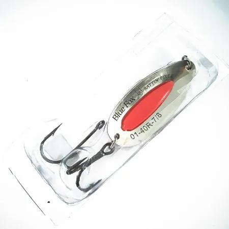 Blue Fox Rattlin Pixee UV, 3/4oz Nickel / Fluorescent Pink fishing spoon #4576