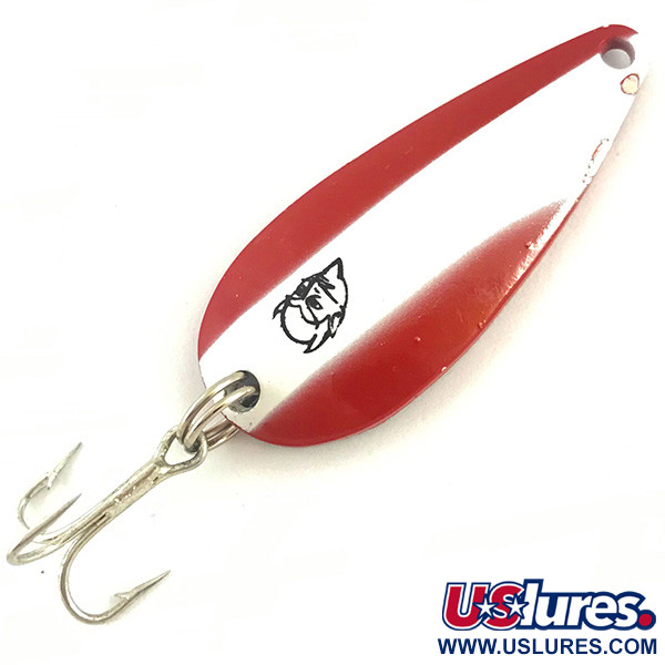 Vintage  Eppinger Dardevle Spinnie, 1/3oz Red / White / Nickel fishing spoon #4586