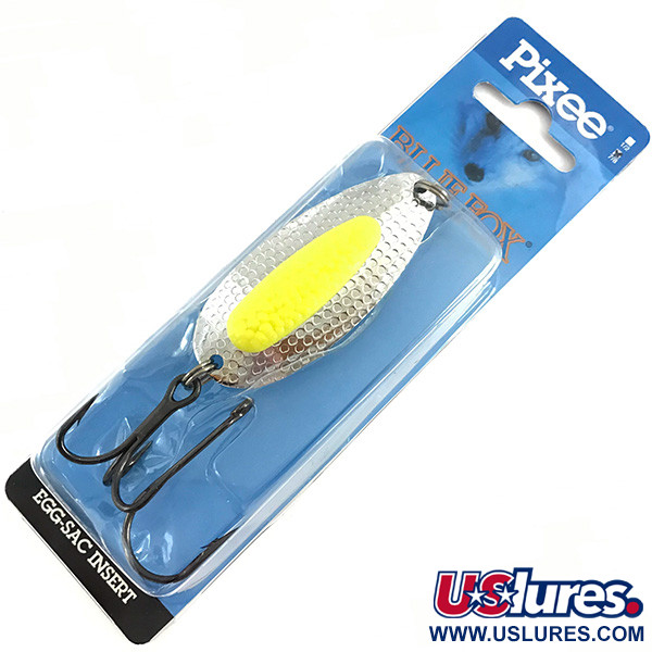   Blue Fox Pixee UV, 3/4oz Hammered Nickel / Yellow fishing spoon #4587