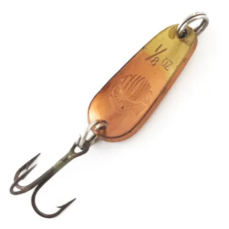 Vintage Thomas Little Tiger, 1/8oz Copper / Gold fishing spoon #4614