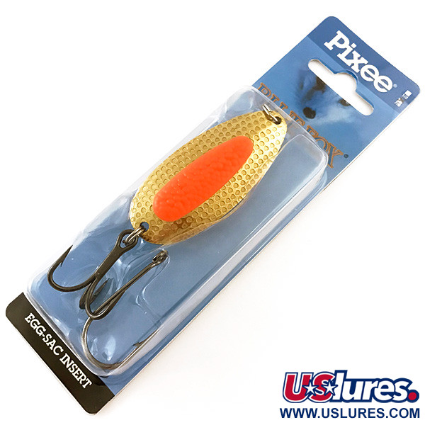   Blue Fox Pixee UV, 3/4oz Fluorescent Pink / Hammered Gold fishing spoon #4618