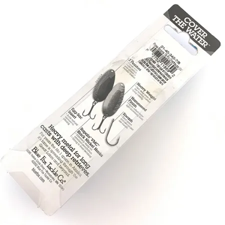 Blue Fox Pixee UV, 3/4oz Hammered Nickel / Blue fishing spoon #4621