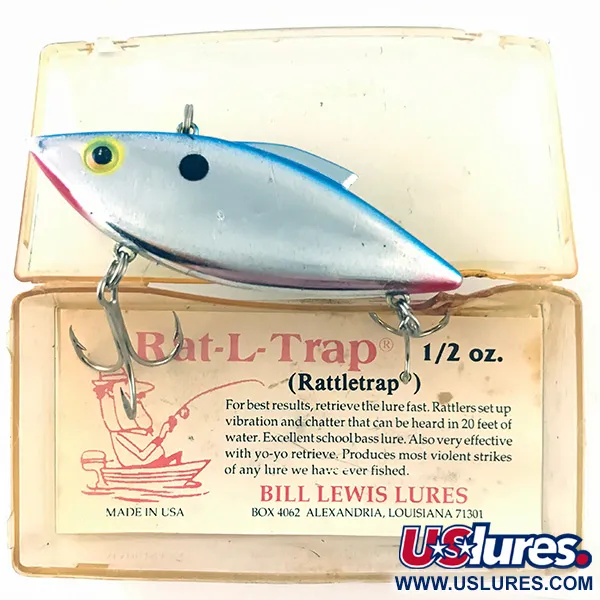  Bill Lewis Rat-L-Trap, 1/2oz Silver fishing lure #4623