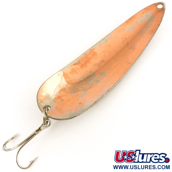 Vintage   Lucky Strike Long John Spoon, 3/4oz Nickel / Copper fishing spoon #4636